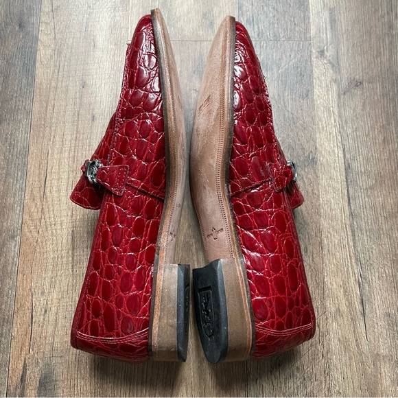 Stacy Adams Mens Red Diamonte Leather Dress Shoes 10 M - Picture 10 of 12